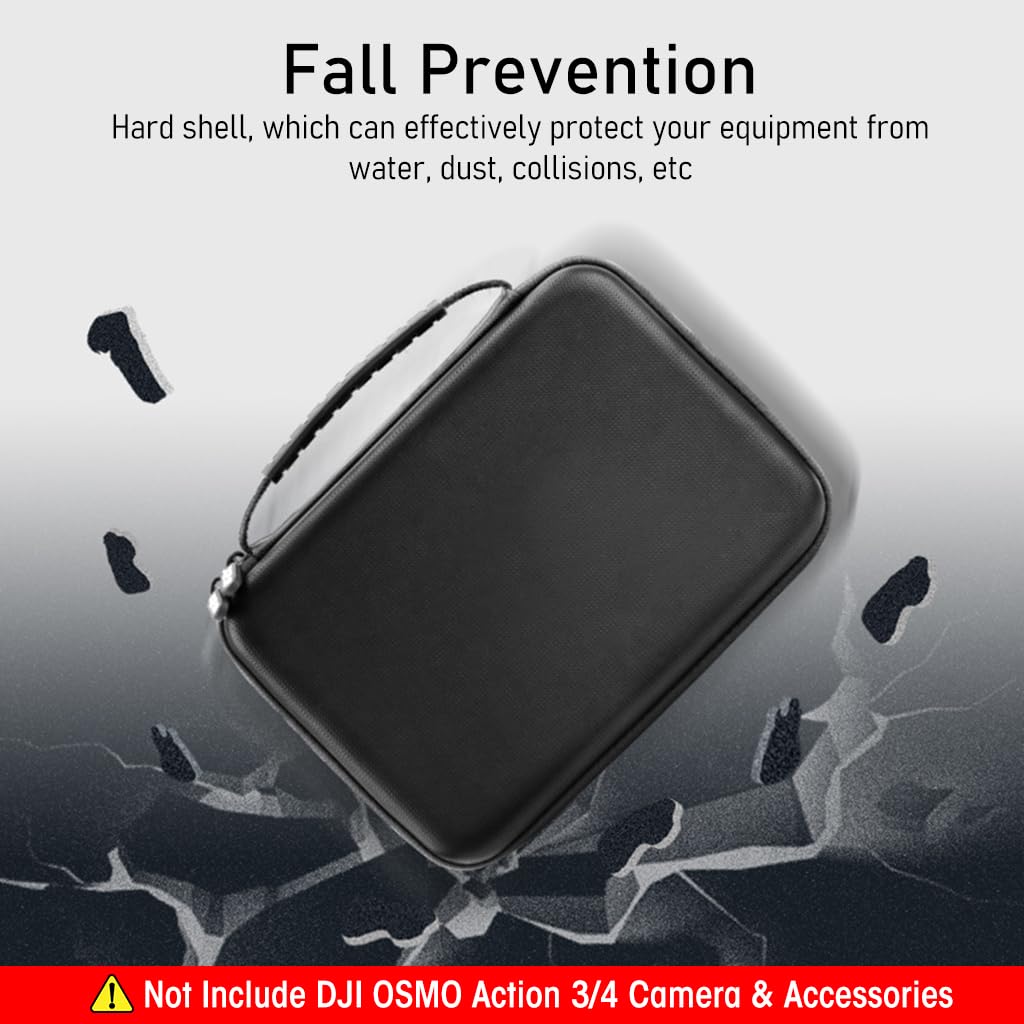 ZORBES for Osmo Action 3 Carrying Case for DJI OSMO Action 3/Action 4 Camera, Hard Shell Bag Storage Bag with Shoulder Strap, Travel Case for DJI OSMO Action 3/4 Camera, Not Included DJI OSMO Action Camera ZORBES for Osmo Action 3 Carrying Case for DJI OSMO Action 3/Action 4 Camera, Hard Shell Bag Storage Bag with Shoulder Strap, Travel Case for DJI OSMO Action 3/4 Camera, Not Included DJI OSMO Action Camera